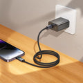 Hoco X112 USB-C  Lightning Charging & Data Cable with Digital Display – Black