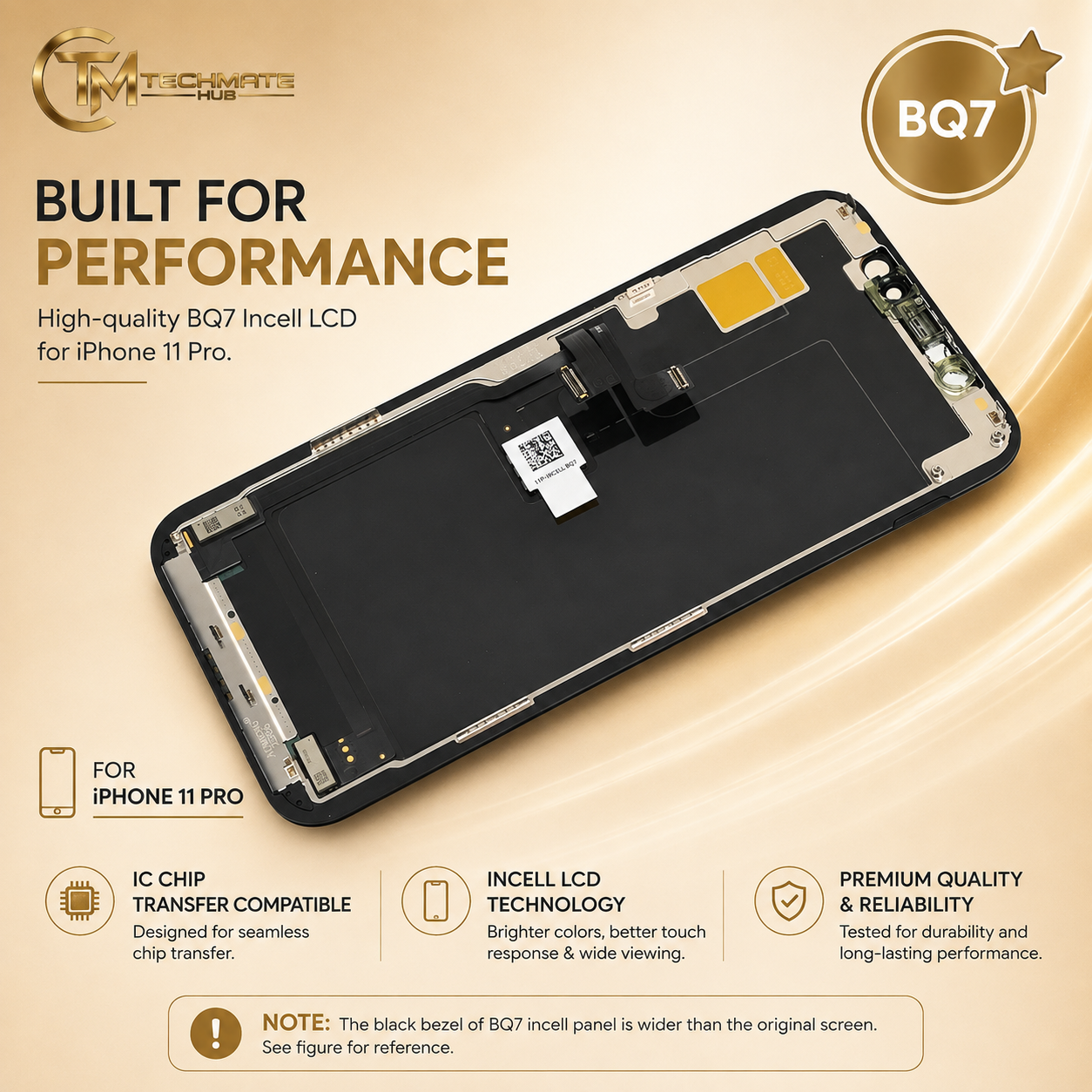 BQ7 Incell LCD Screen Assembly for iPhone 11 Pro – IC Chip Transfer Compatible
